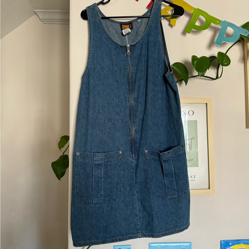 Vintage Faded Glory pocket denim dress